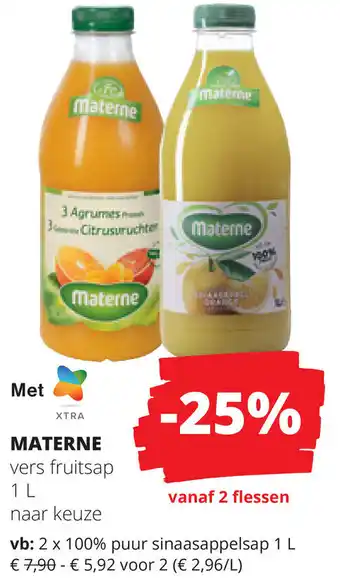 Spar Materne vers fruitsap aanbieding