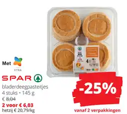 Spar Spar bladerdeegpasteitjes aanbieding