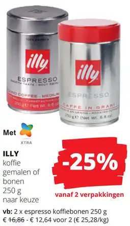 Spar Illy koffie aanbieding