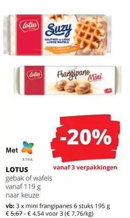 Spar Lotus gebak of wafels aanbieding