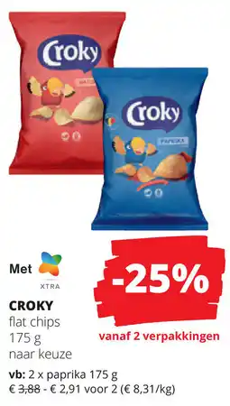 Spar Croky flat chips aanbieding
