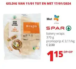 Spar Spar bakery wraps aanbieding