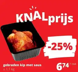 Spar Gebraden kip met saus aanbieding