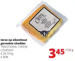 Spar Lerse op eikenhout gerookte cheddar Traditional Cheese Company aanbieding