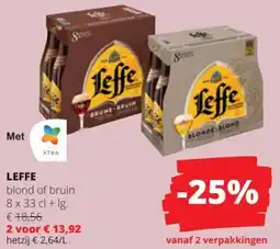 Spar Leffe blond of bruin aanbieding