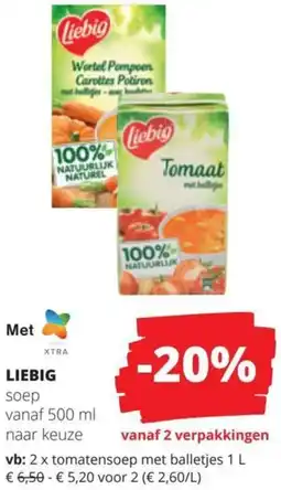 Spar Liebig soep aanbieding