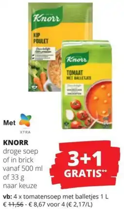 Spar Knorr droge soep of in brick aanbieding
