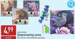 ALDI Home creation diamond painting-canvas aanbieding