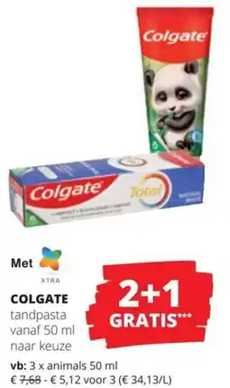 Spar Colgate tandpasta aanbieding