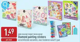 ALDI Home creation/Disney/Nickelodeon diamond painting-stickers aanbieding