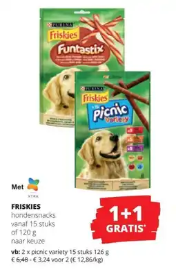Spar Friskies hondensnacks aanbieding