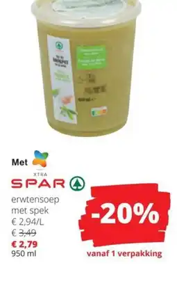 Spar Spar erwtensoep met spek aanbieding