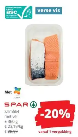 Spar Spar zalmfilet met vel aanbieding