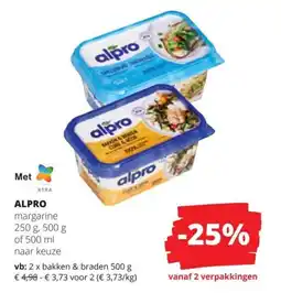 Spar Alpro margarine aanbieding