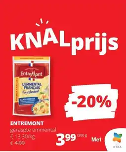 Spar Entremont geraspte emmental aanbieding
