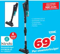 Carrefour Klindo Steelstofzuiger KVCM216-23 aanbieding