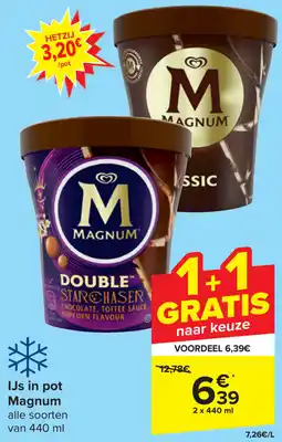 Carrefour IJs in pot Magnum aanbieding