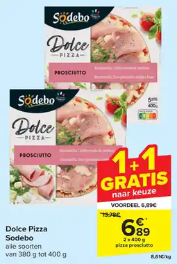 Carrefour Dolce Pizza Sodebo aanbieding