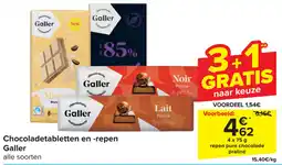Carrefour Galer Chocoladetabletten en -repen aanbieding