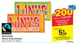 Carrefour Chocolade Tony's Chocolonely aanbieding