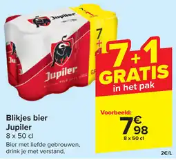 Carrefour Blikjes bier Jupiler aanbieding