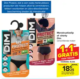 Carrefour Menstruatieslip of -shorty Dim aanbieding