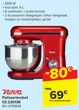 Carrefour Nova Patisserierobot 02.220136 aanbieding