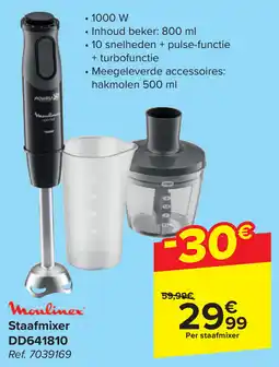 Carrefour Moulinex Staafmixer DD641810 aanbieding