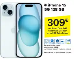 Carrefour iPhone 15 5G 128 GB aanbieding