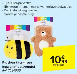 Carrefour Pluchen thermisch kussen met lavendel aanbieding