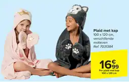Carrefour Plaid met kap aanbieding