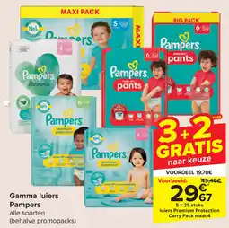 Carrefour Gamma luiers Pampers aanbieding