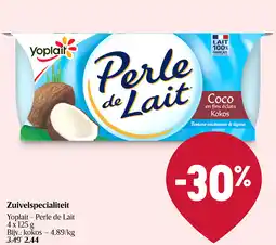 Delhaize Zuivelspecialiteit Yoplait Perle de Lait aanbieding
