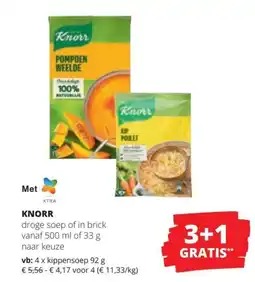 Spar Knorr droge soep of in brick aanbieding