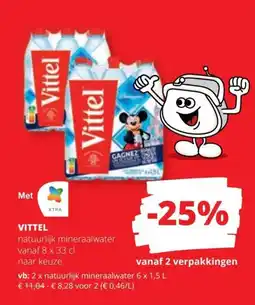 Spar Vittel natuurlijk mineraalwater aanbieding