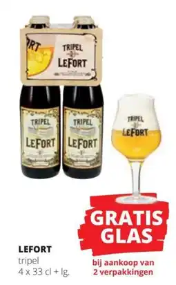 Spar Lefort tripel aanbieding