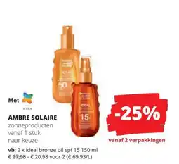 Spar Ambre solaire zonneproducten aanbieding