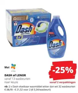 Spar Dash of lenor aanbieding