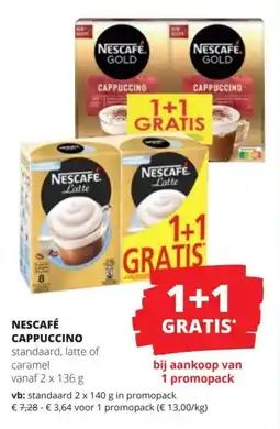 Spar Nescafé cappuccino aanbieding