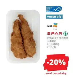 Spar Spar gebakken heekfilet aanbieding