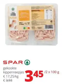 Spar Spar gekookte kippenreepjes aanbieding