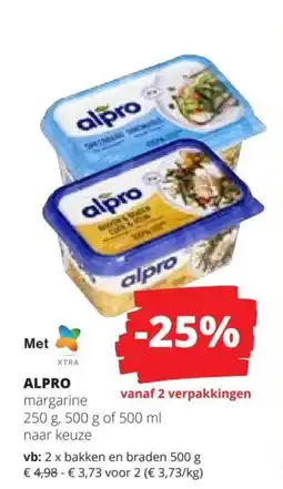 Spar Alpro margarine aanbieding