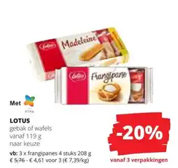 Spar Lotus Gebak of wafels aanbieding