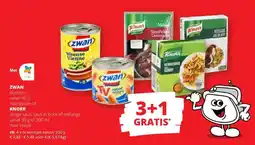 Spar Zwan worstjes of Knorr droge saus, saus in brick of mélange aanbieding