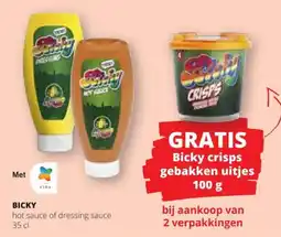 Spar Bicky hot sauce of dressing sauce aanbieding