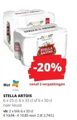Spar Stella Artois aanbieding