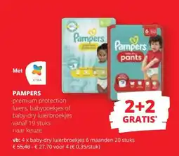 Spar Pampers premium protection luiers, babydoekjes of baby-dry luierbroekjes aanbieding
