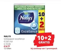 Spar Nalys toiletpapier excellence aanbieding