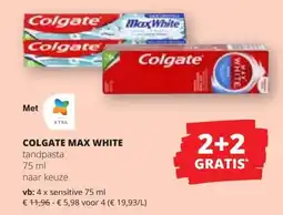 Spar Colgate max white tandpasta aanbieding