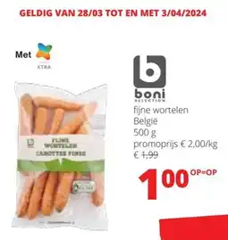 Spar Fijne wortelen aanbieding